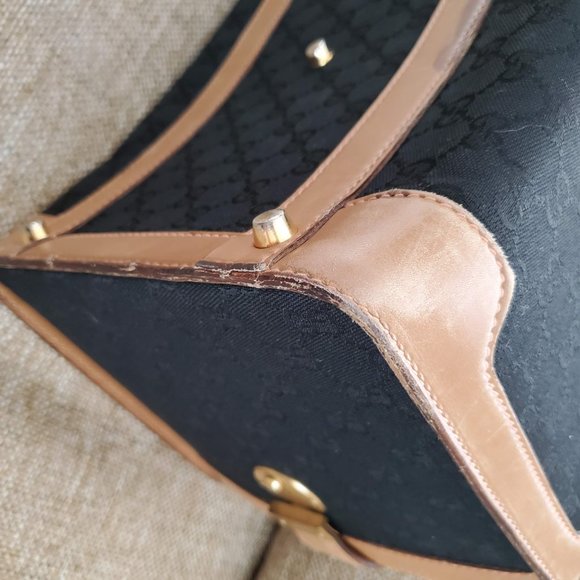 Black Vintage Gucci Train Case Toiletry Makeup Bag - Picture 9 of 16